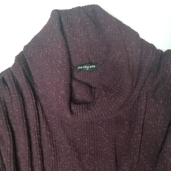 Cha Cha Vente Split Back Swing Top Purple Petite Large - Picture 6 of 6